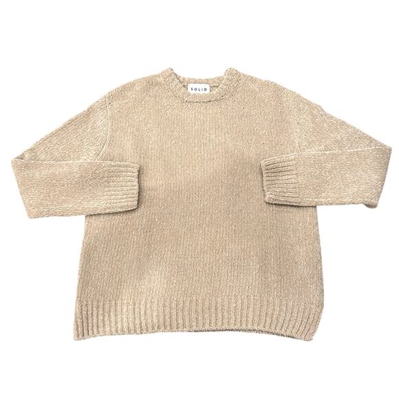Solid Homme Men's Vented Sweater Beige Size M - Picture 2 of 10